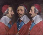 Philippe de Champaigne Triple Portrait of Cardinal de Richelieu oil painting on canvas